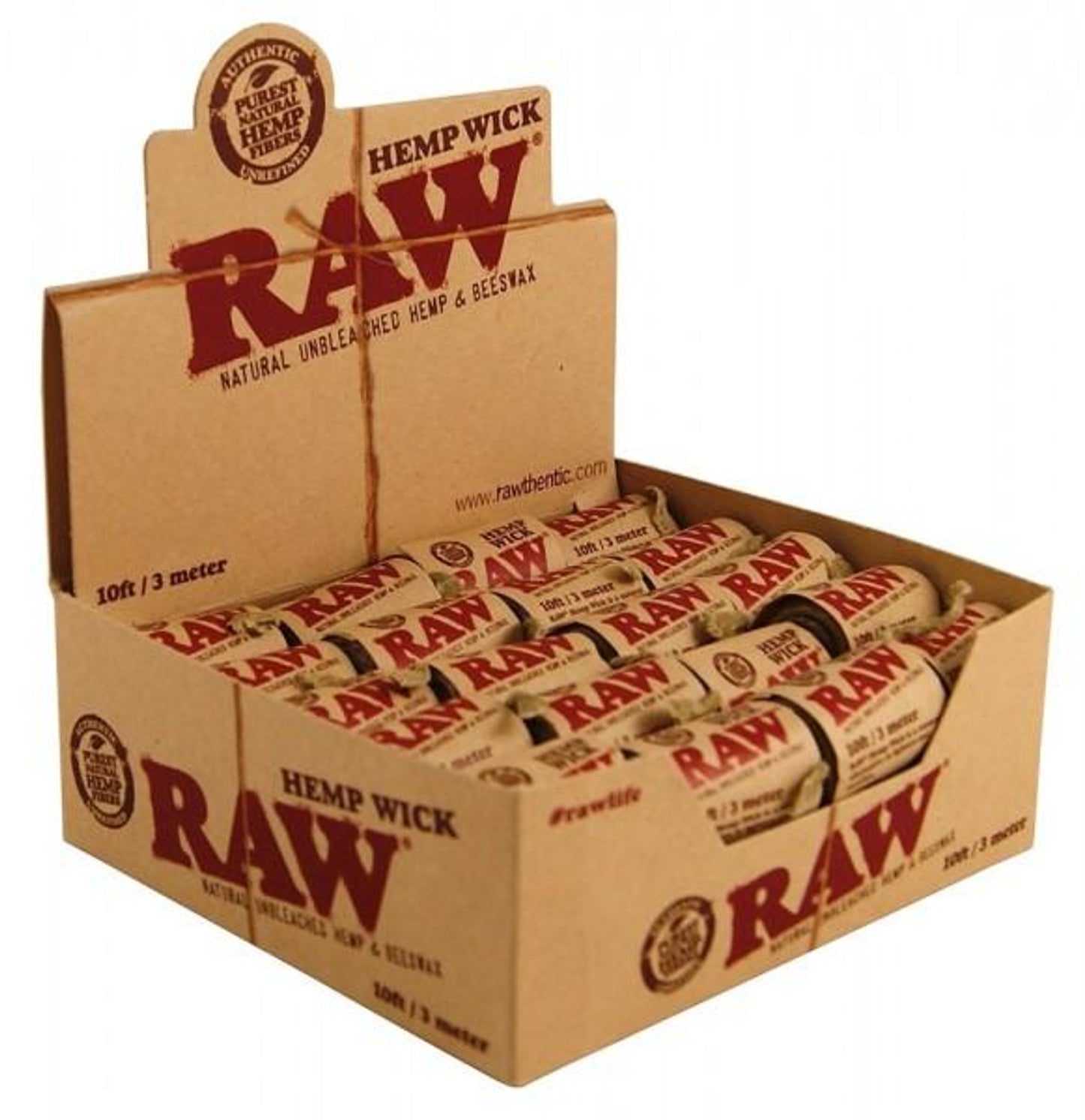 RAW Hemp Wick Mecha para encender de cañamo