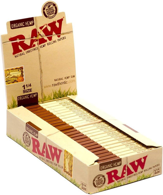 RAW Organic Hemp 1 1/4 Papel para fumar de cañamo organico