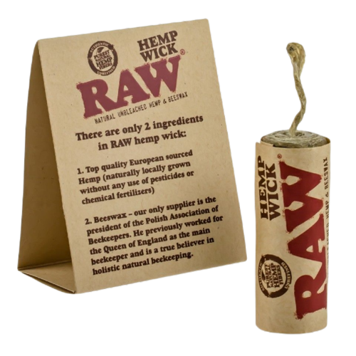 RAW Hemp Wick Mecha para encender de cañamo