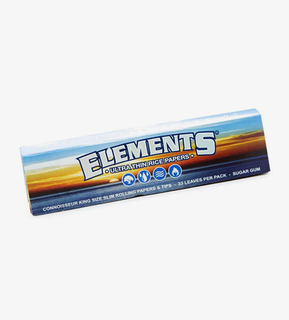 ELEMENTS KING SIZE ULTRA THIN RICE PAPERS + TIPS