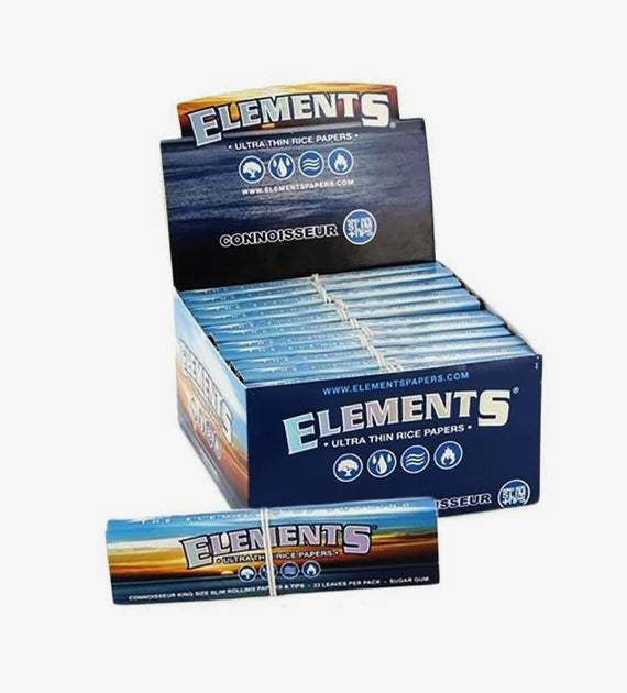 ELEMENTS KING SIZE ULTRA THIN RICE PAPERS + TIPS