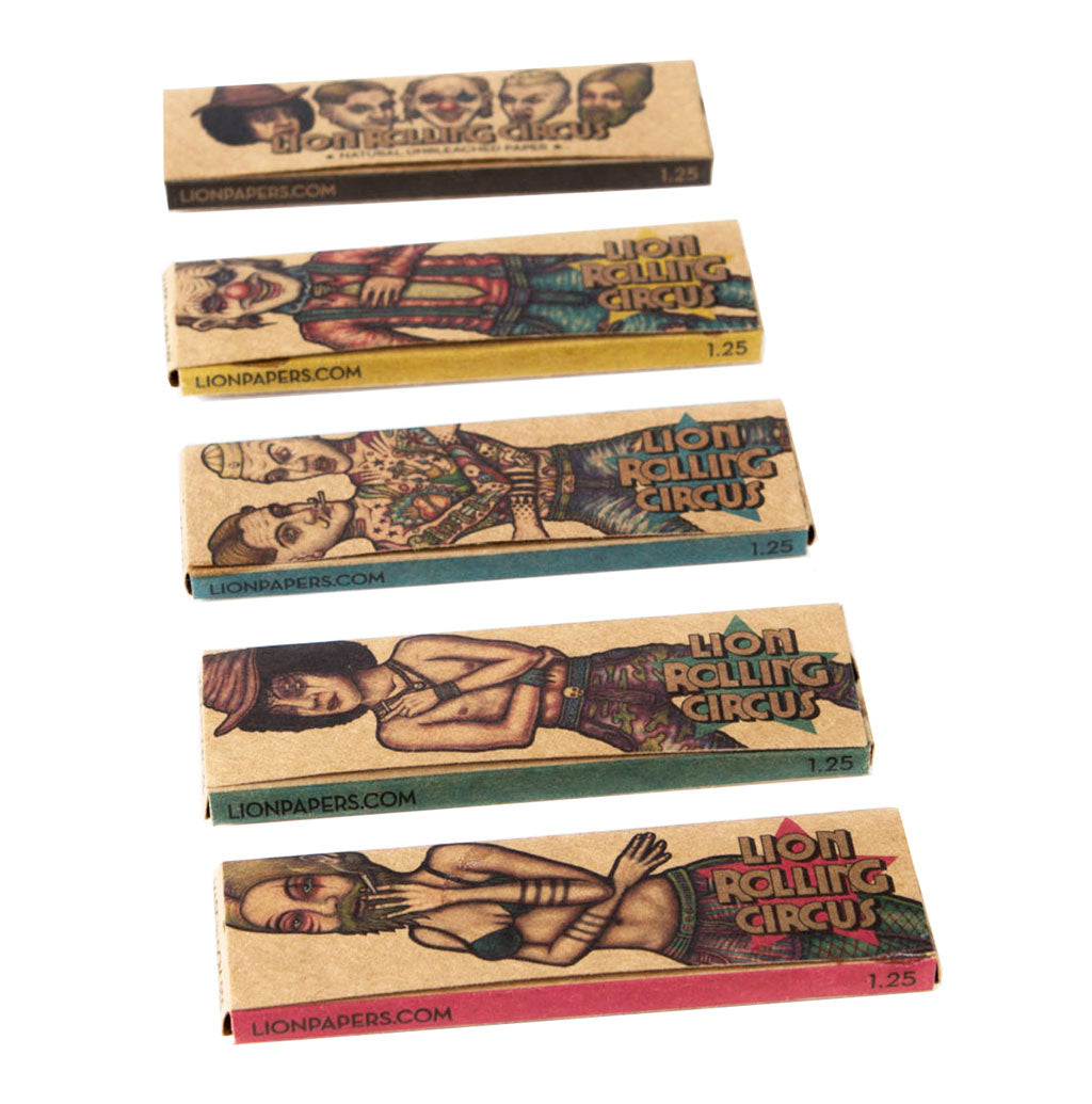 Lion Rolling Circus Ubleached 1 1/4 Papel para Fumar