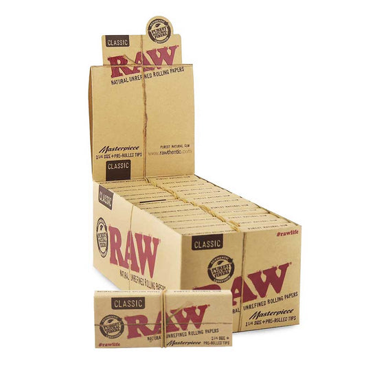 RAW Classic 1 1/4+Tips Papel para fumar con filtros