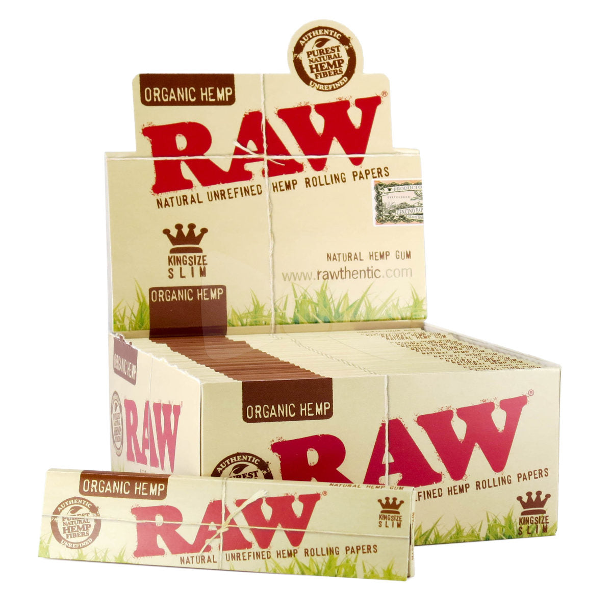 RAW Organic Hemp King Size Slim Papel para fumar de cañamo