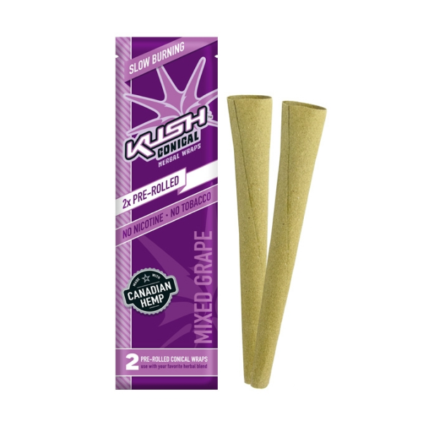 KUSH Conical Herbal Wraps Conos Prerollados King Size